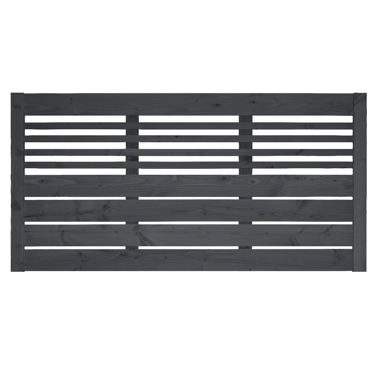 Zaunserie Aalborg Zaunfeld 180 x 90 cm Fichte anthrazit lasiert