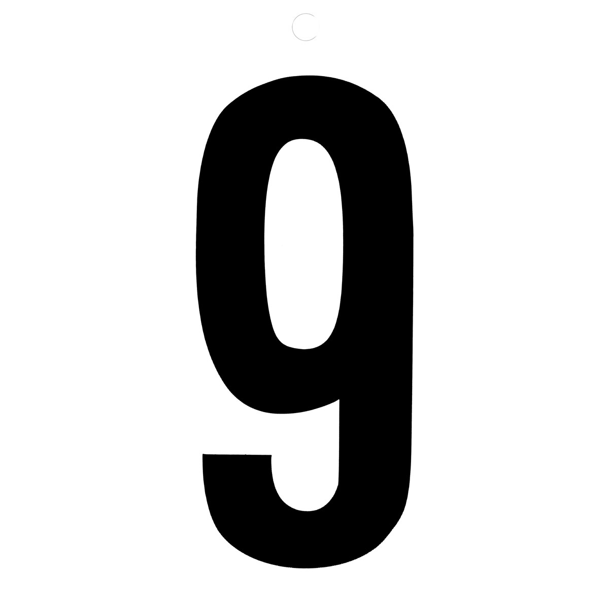 Metafranc Klebbeziffer 9 10 cm schwarz