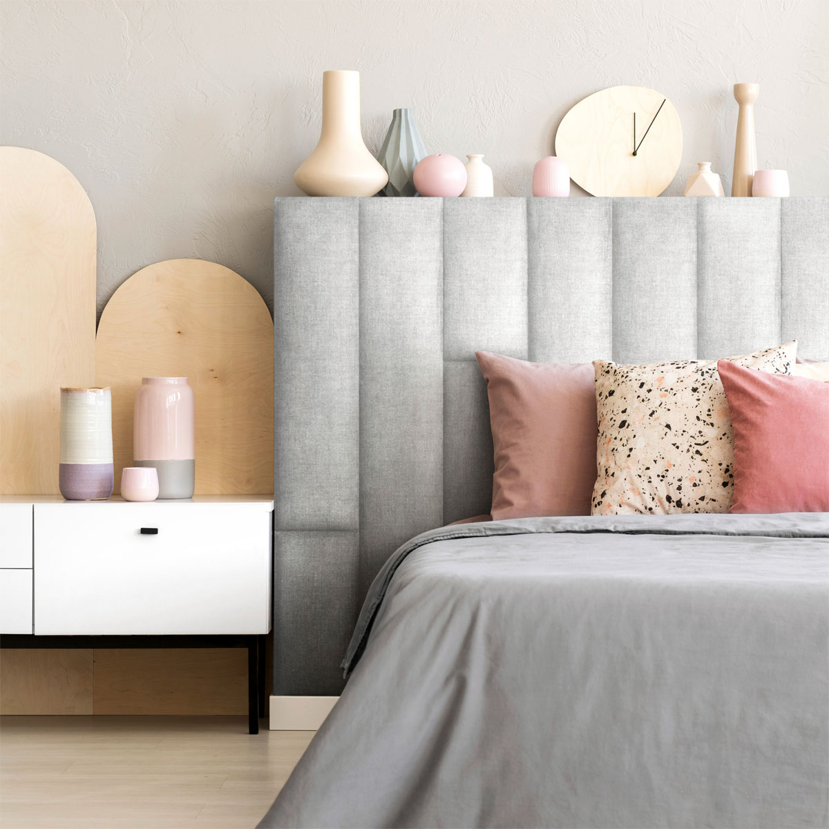 Mollis Polsterpaneel 60x15 cm hellgrau Bild 7