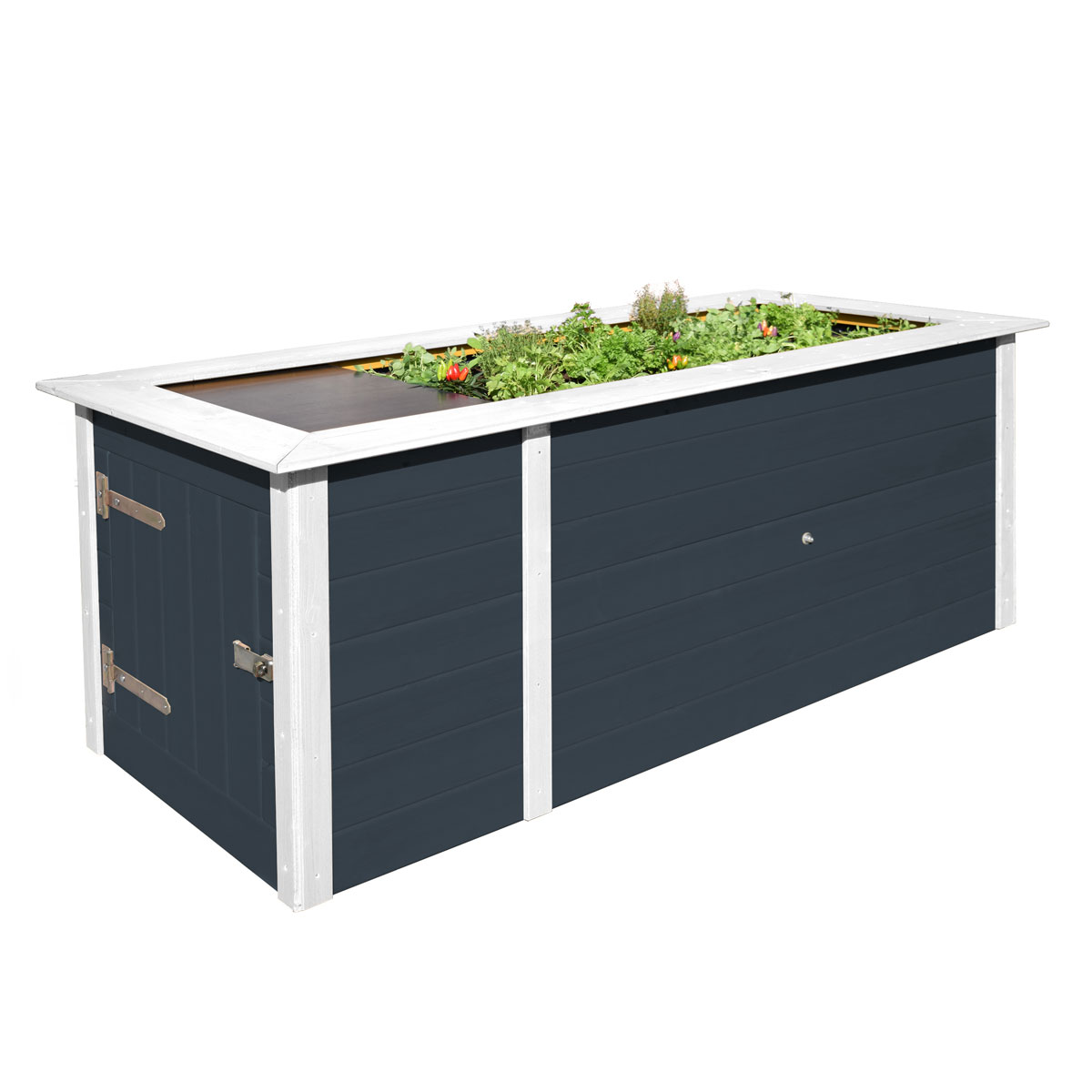 Weka Profi-Hochbeet 669 mit Abstellraum anthrazit/weiß