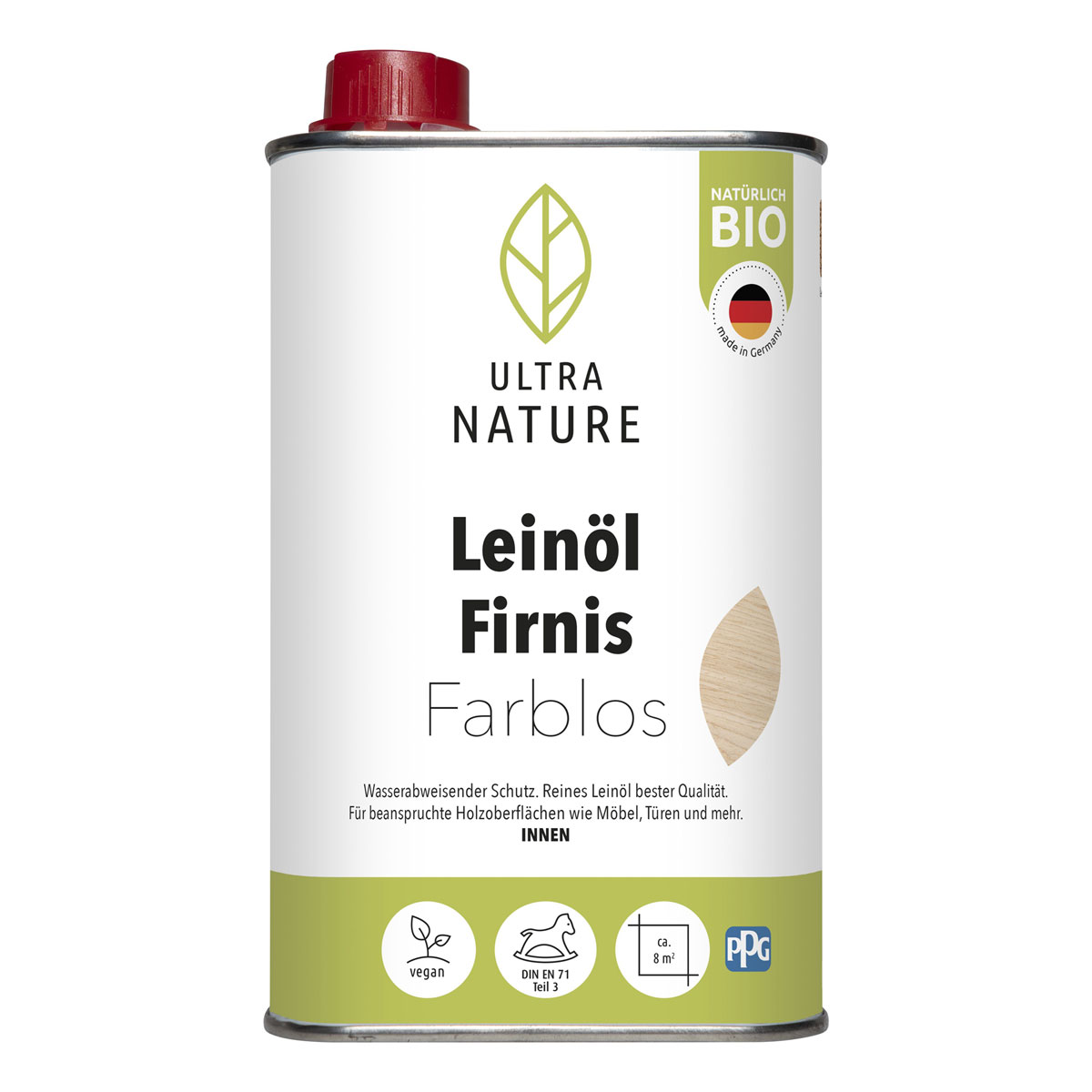 Ultra Nature Leinöl Firnis Farblos 0.5 L