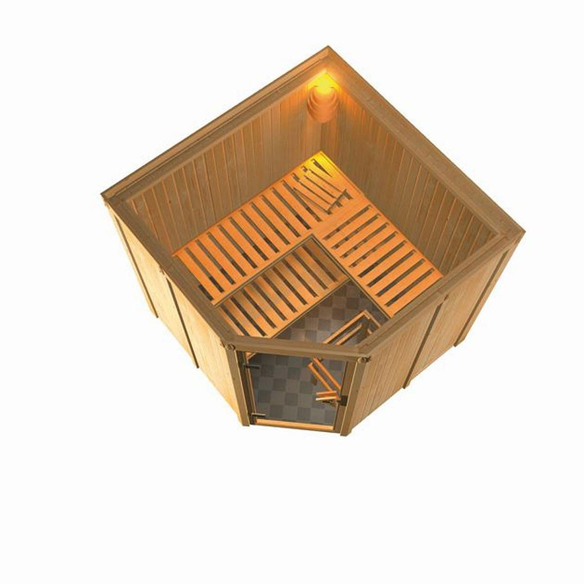 Karibu  Elementsauna „Jarin“, mit Energiespartür Bild 3