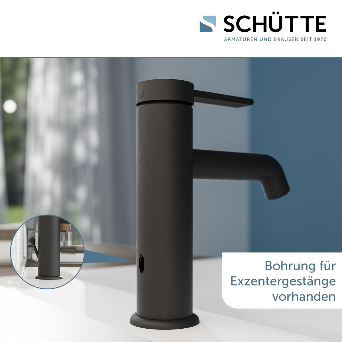 Schütte  Waschtischarmatur „Los Angeles“ schwarz-matt Eco-Click-Funktion Bild 8