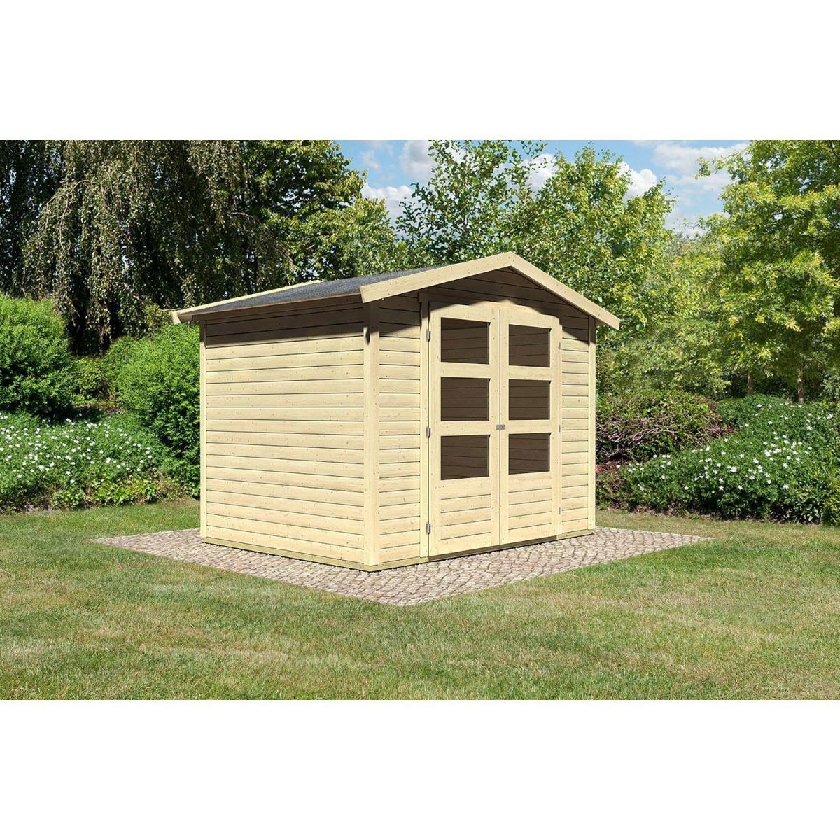 Karibu Gartenhaus Amberg 3 naturbelassen