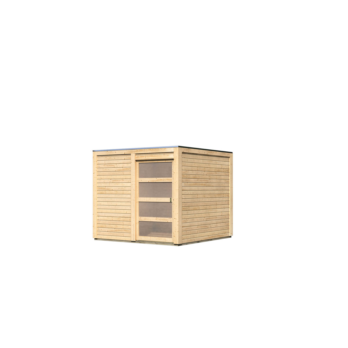 Karibu Gartenhaus Qubic naturbelassen Bild 2