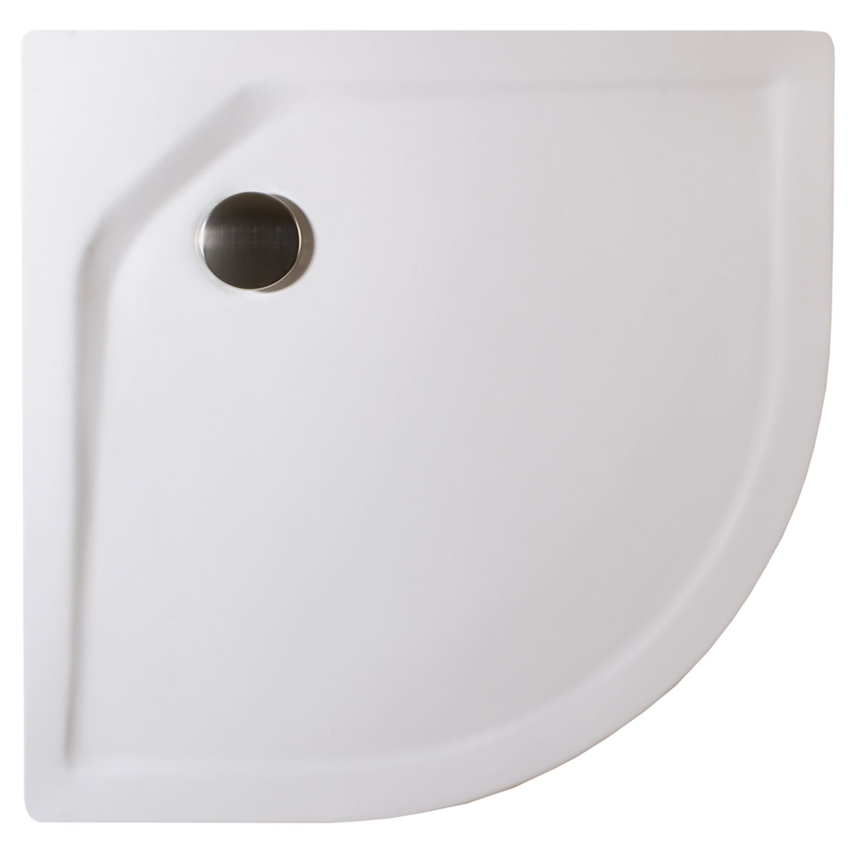 Rundduschwanne Classic Line extra flach, weiß, Radius 550, 800/800 mm