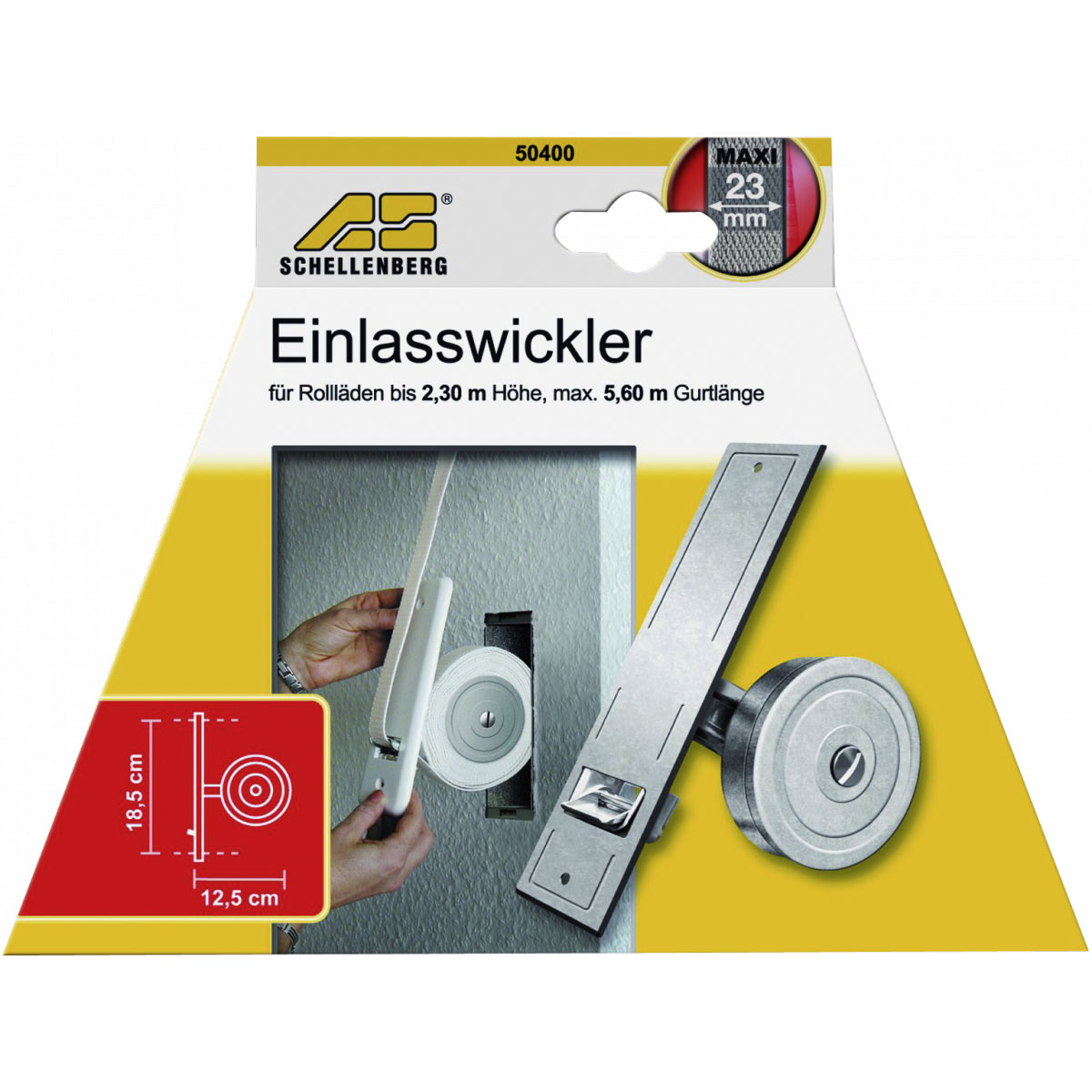 Schellenberg Einlasswickler maxi Lochabstand 18,5 cm