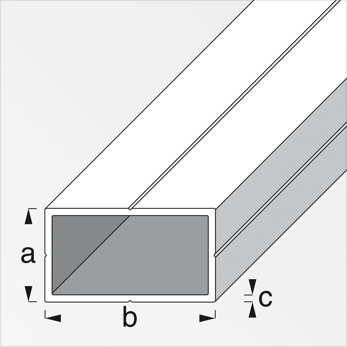 MyTool Rechteckrohr 7,5 x 12,5 mm 1m blank Bild 2