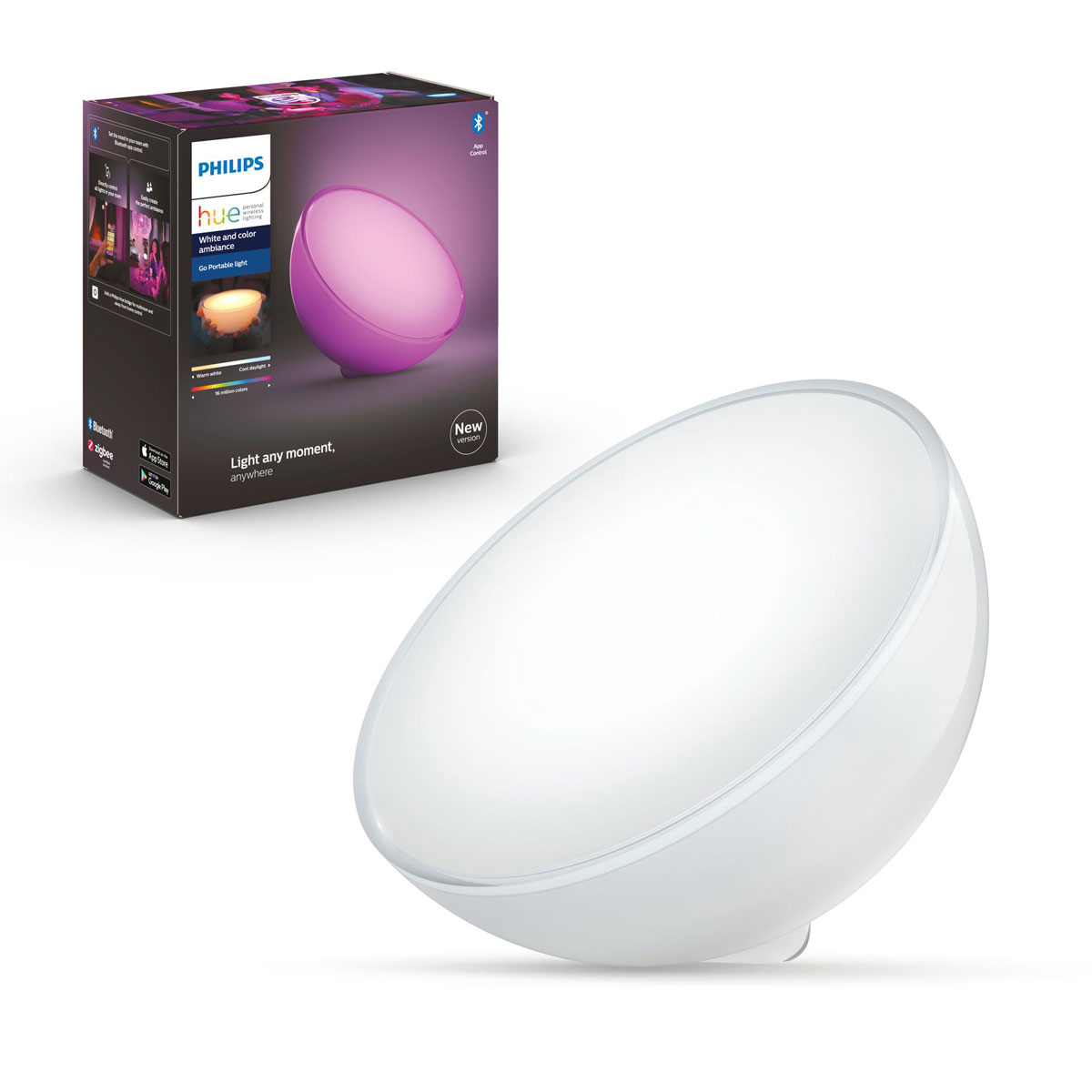 Philips Hue LED-Tischleuchte Go RGBW 6W weiß Bild 2