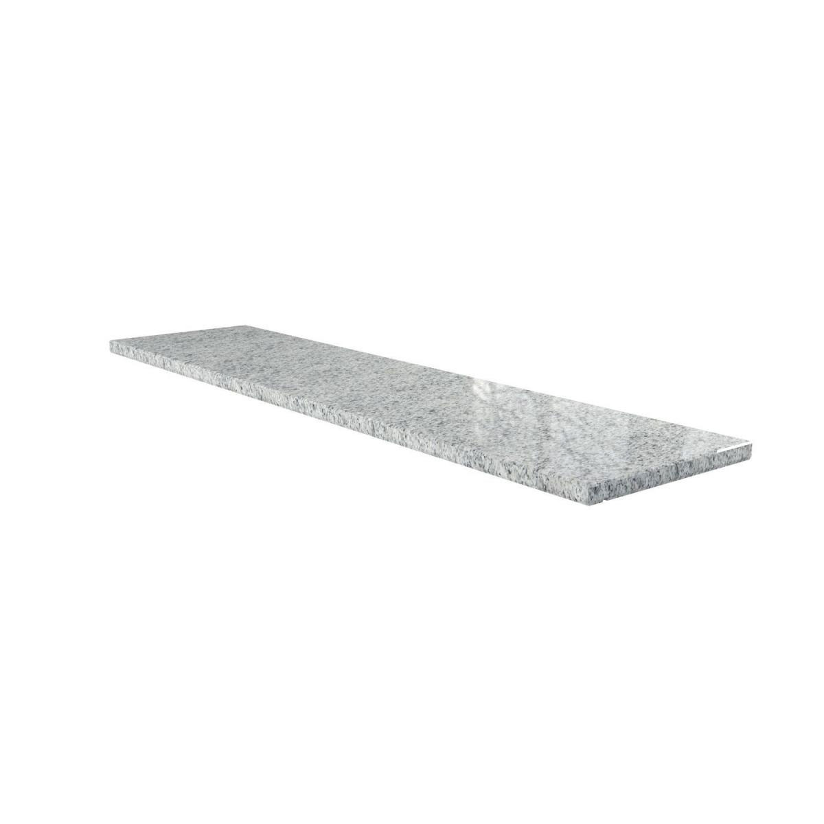 Fensterbank grau, 101x20x2 cm, 1 Längs-, kanten + Köpfe gefast und poliert