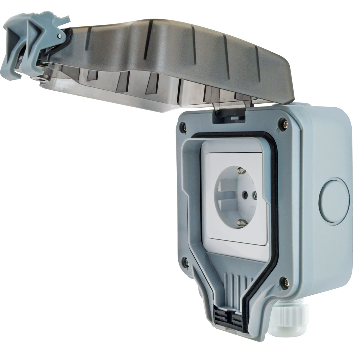 Schwaiger  Außensteckdose Aufputz 1-fach IP66 Bild 4