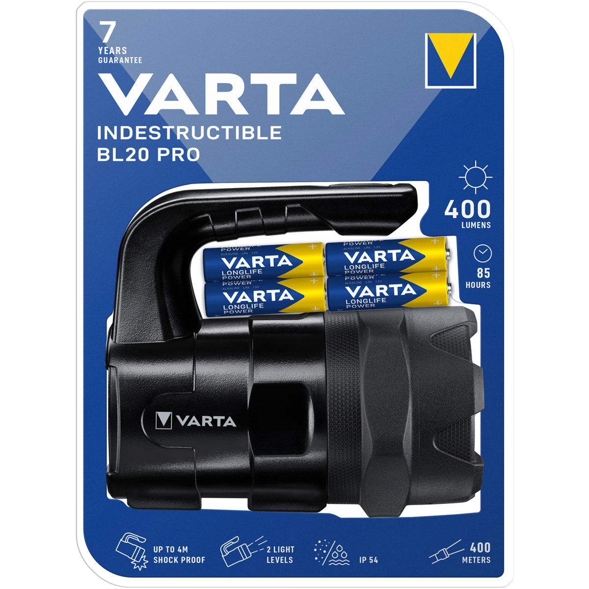 Varta LED-Taschenlampe Indestructible BL20 inkl Batteriebestückung Bild 3