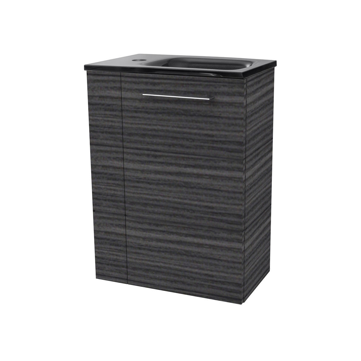 Fackelmann  Gäste-WC Waschtischunterschrank rechts SBC 440 x 600 x 243 mm DarkOak Bild 4