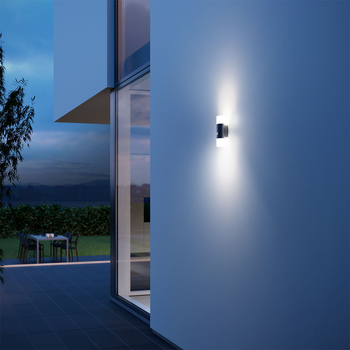 Steinel LED-Sensor-Außenleuchte L 910 S Up-/Downlight anthrazit Bild 6