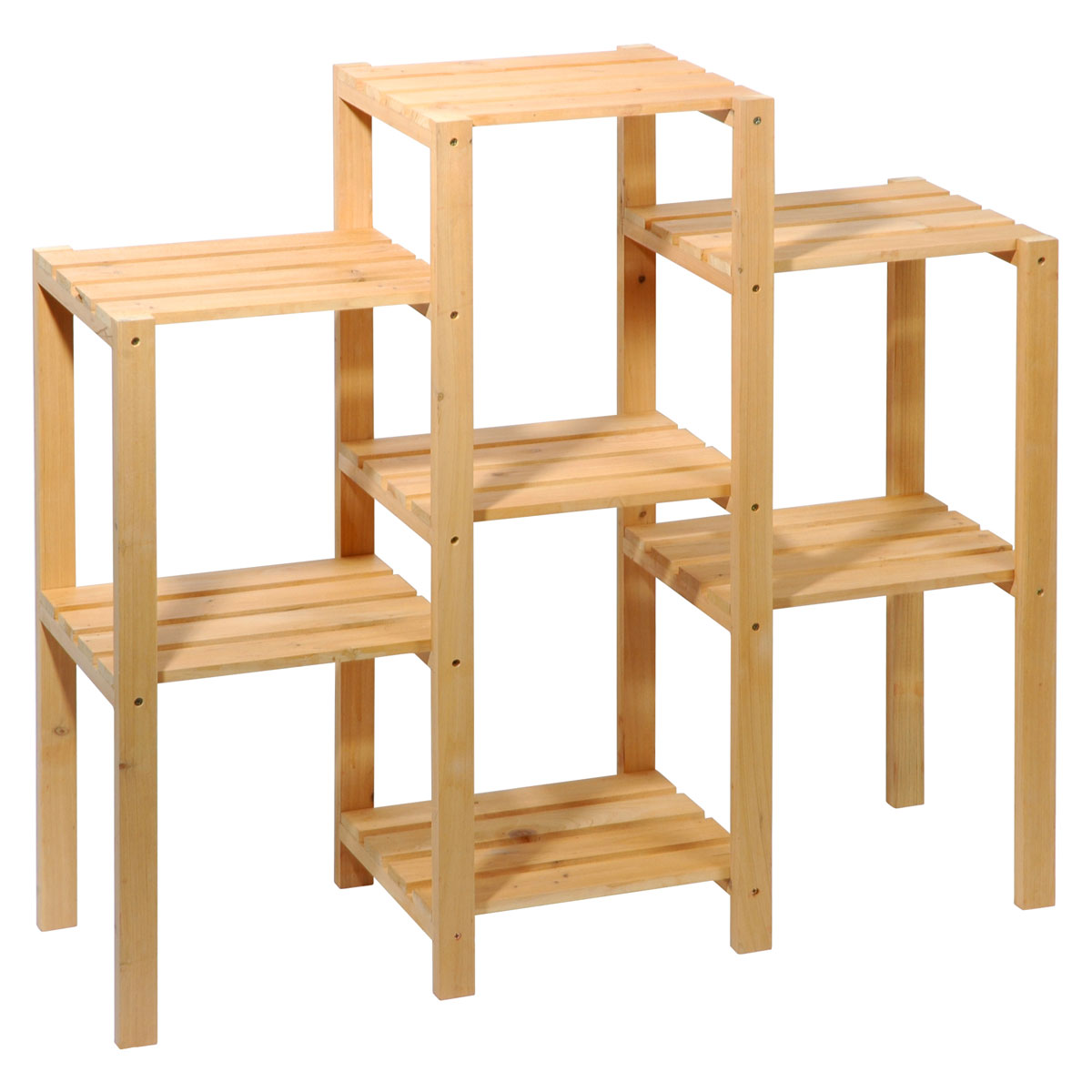 dobar Blumenregal 7-flächig 87 x 97 x 31 cm braun Bild 3