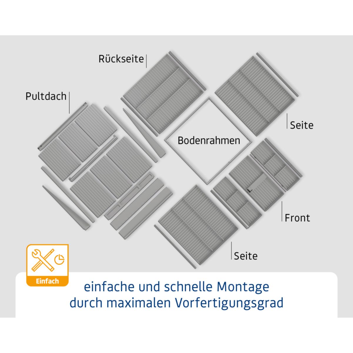 EcoStar  Gerätehaus Elegant-PTyp 2RAL5014 1 flg Bild 8