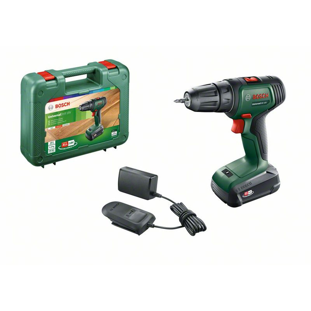 Bosch   Akku-Bohrschrauber-Set UniversalDrill 18V 1x 1,5Ah Akku 4-teilig