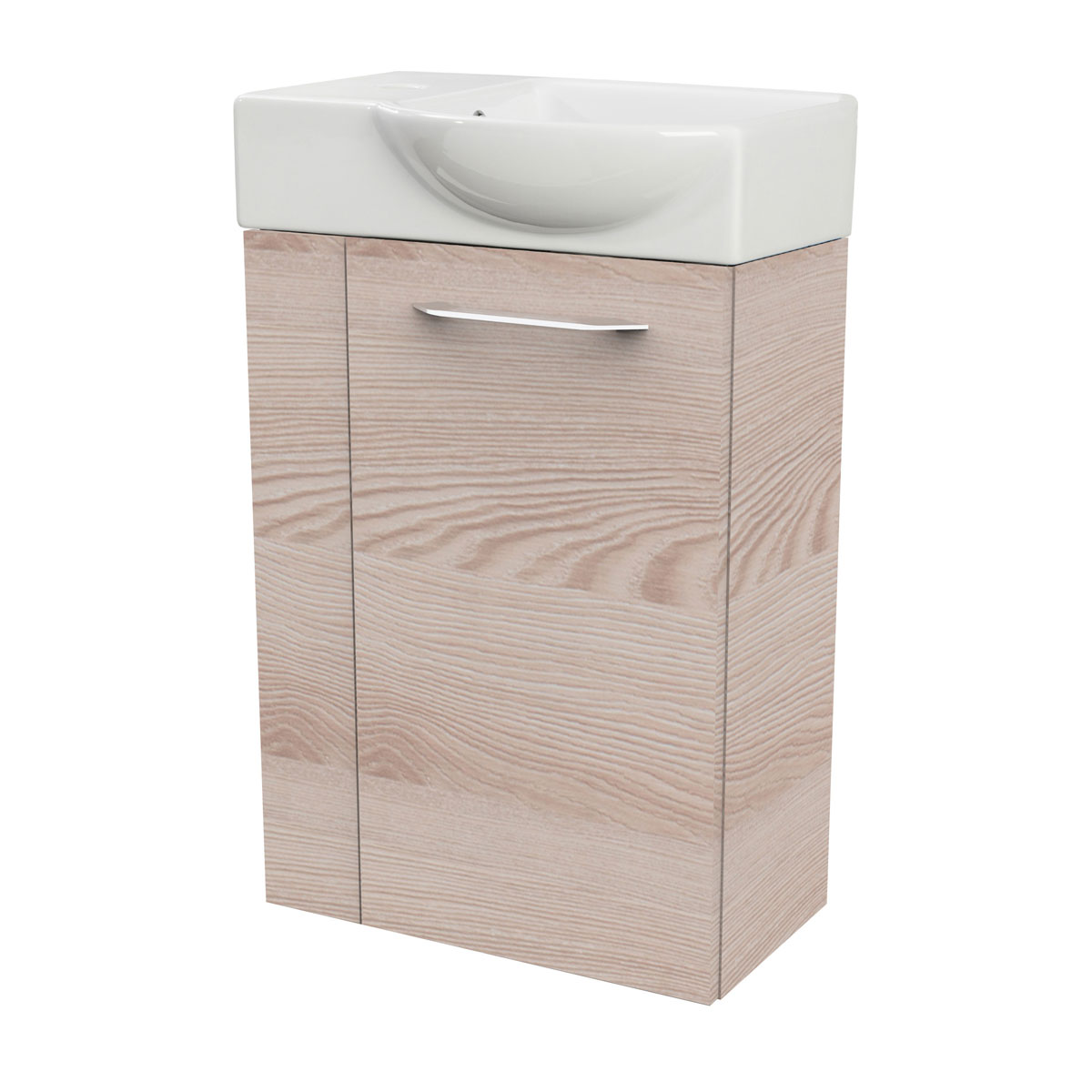 Fackelmann  Gäste-WC Waschtischunterschrank rechts SBC 440 x 600 x 243 mm Alaska-Esche Bild 2