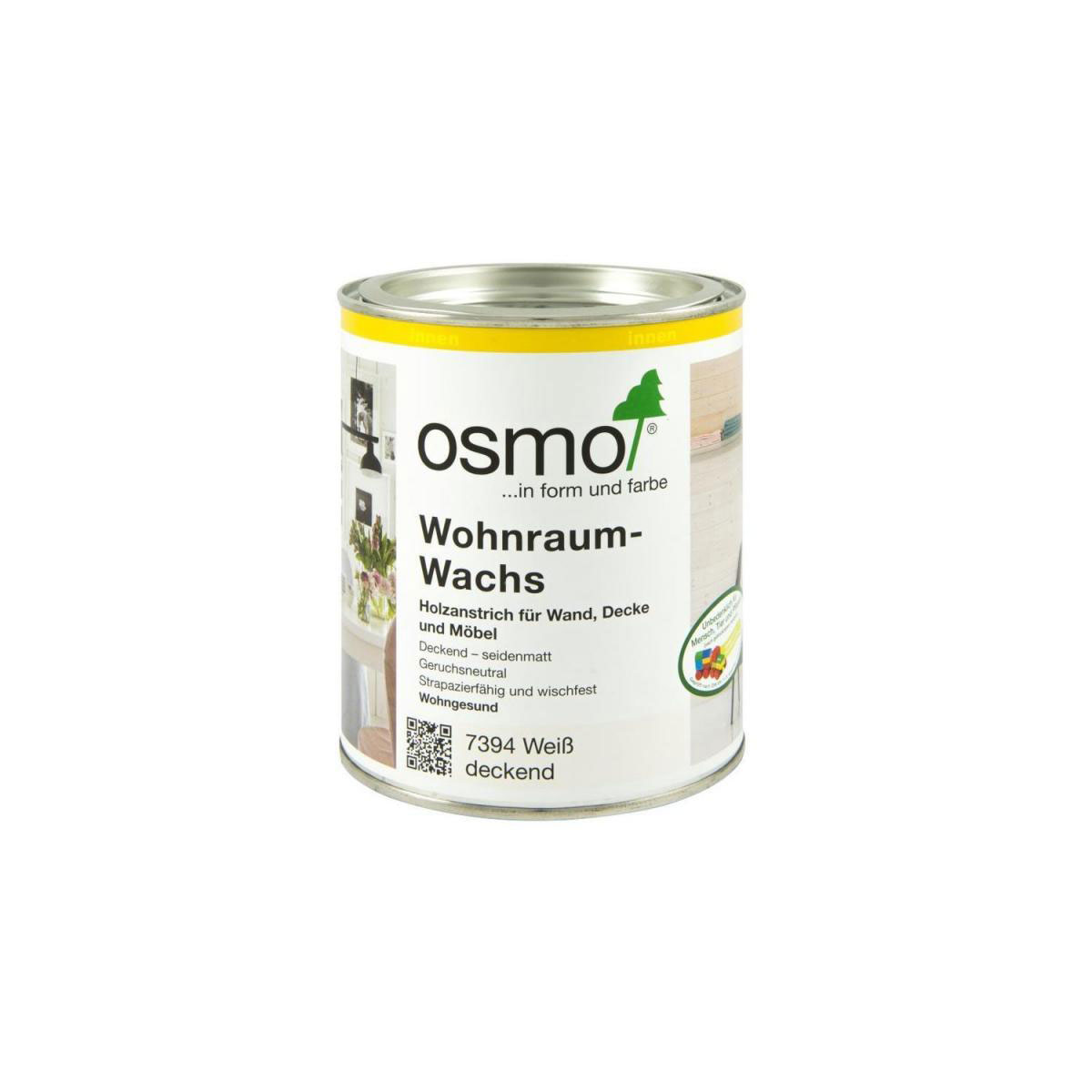 Osmo Wohnraum-Wachs Weiß deckend 750ml