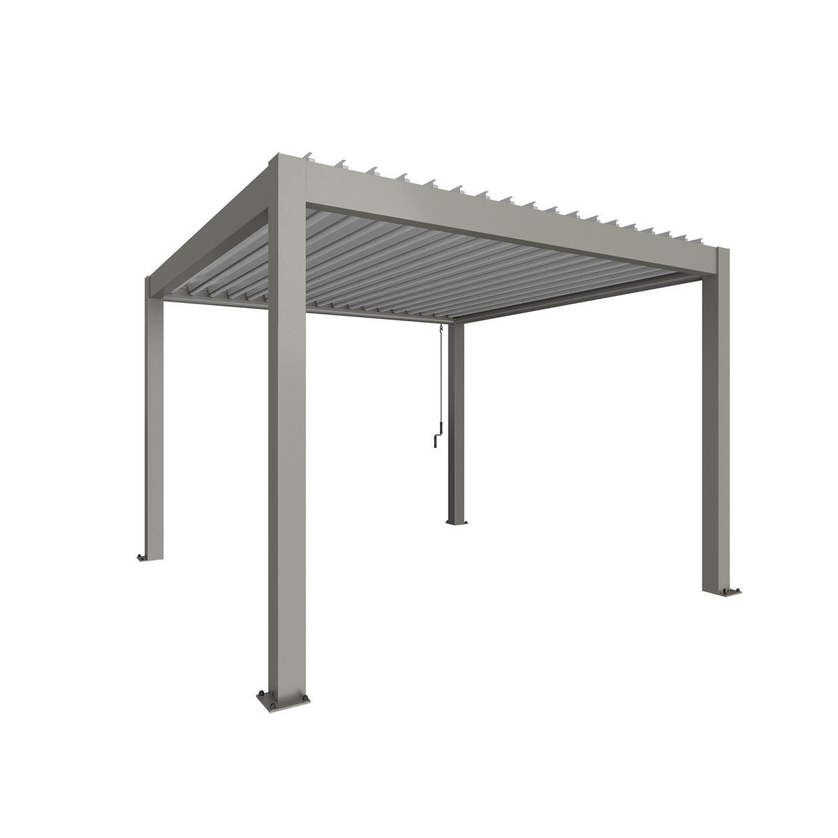 Biohort Pergola Gr. 3,5 x 3,5 quarzgrau/silber-metallic Bild 1