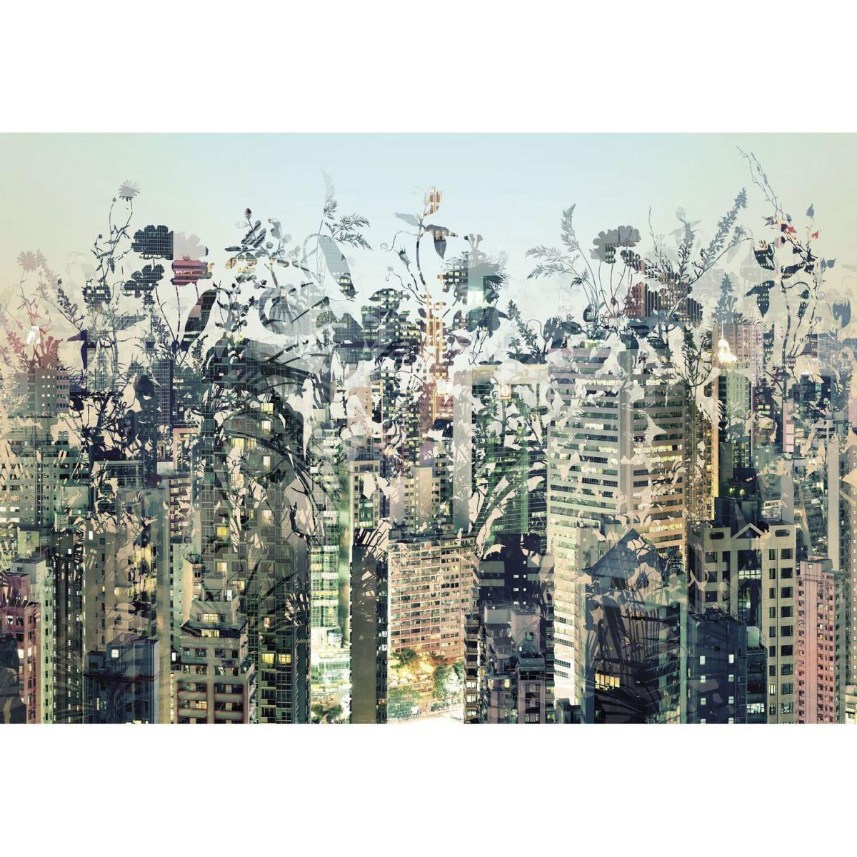 Papier-Fototapete „Urban Jungle“, 8-teilig, 368x254 cm