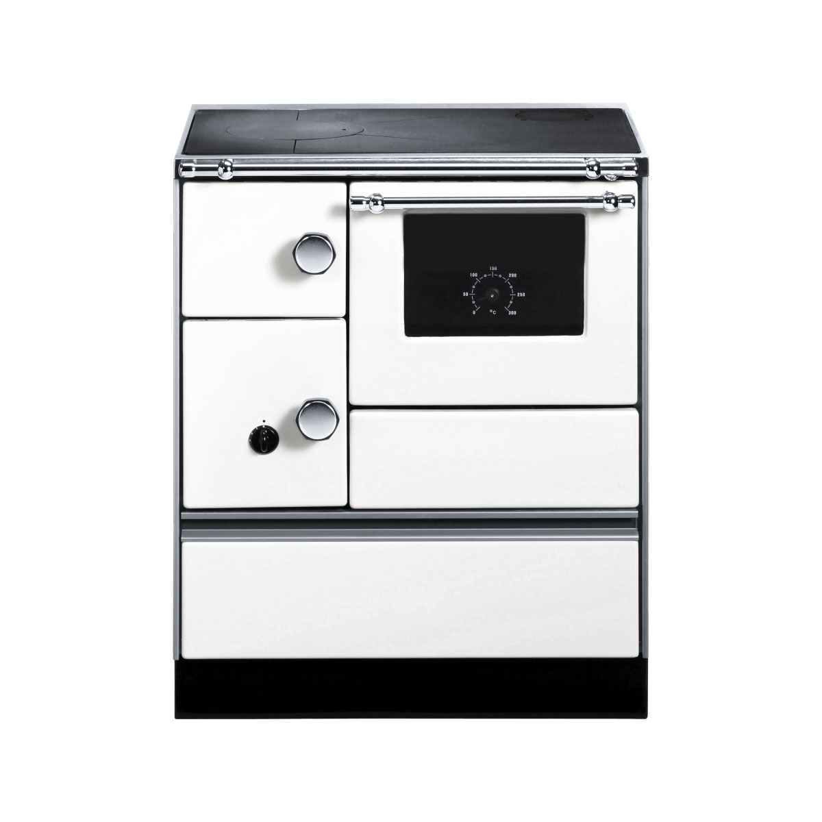 Wamsler Holzherd K 176 A-70 mit Fenster Abzug rechts 5 kW Herd Küchenherd weiß