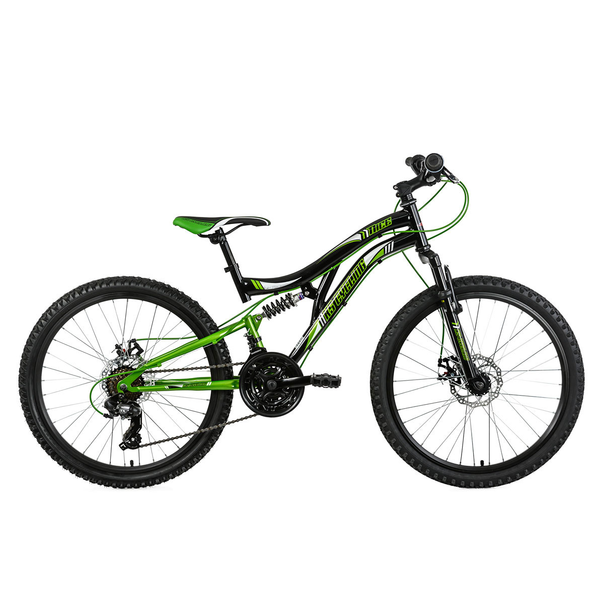Mountainbike „Nice“, Fully, 43 cm, schwarz-grün