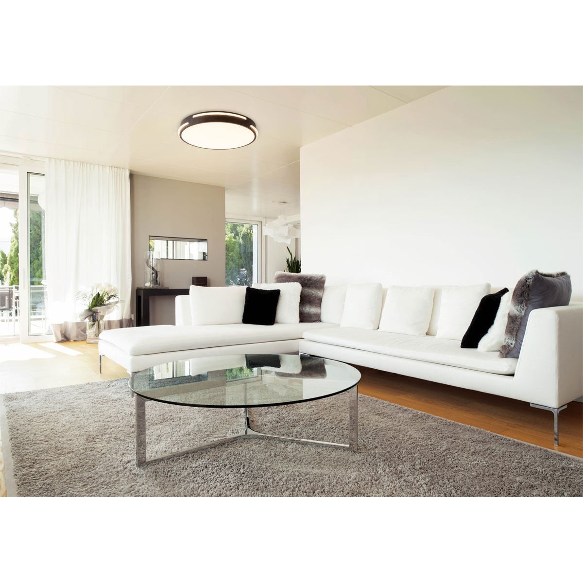 Naeve LED DL Ventura Metall/KSschwarz LxBxH: 40x40x6cm dimmbar Bild 6