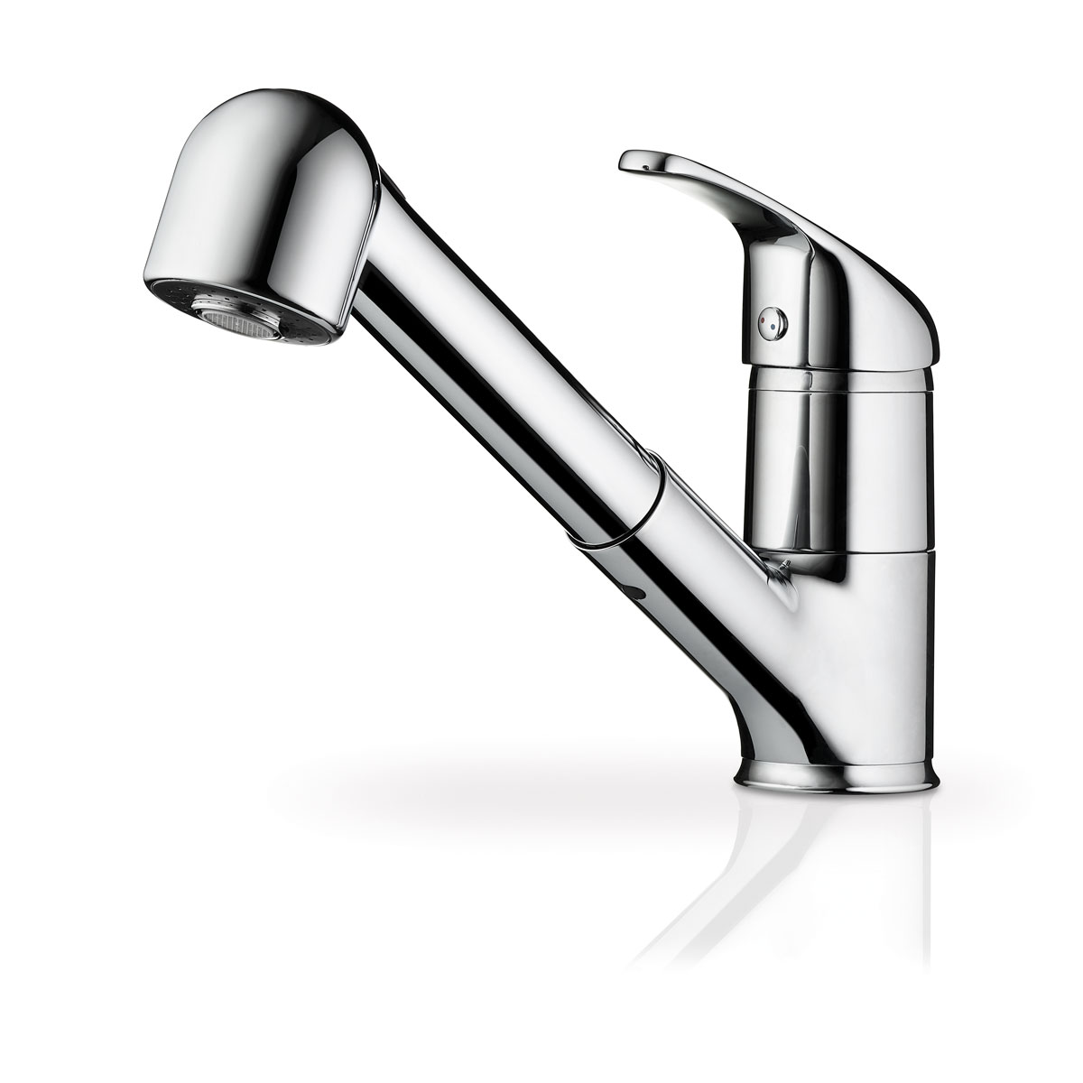 Pyramis Spültischarmatur „Festivo“ verchromt Niederdruck mit Geschirrbrause