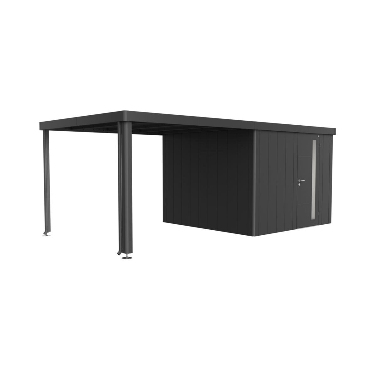 Biohort Seitendach zu Gerätehaus Neo Gr. 3A/3B/3C/3D dunkelgrau-metallic