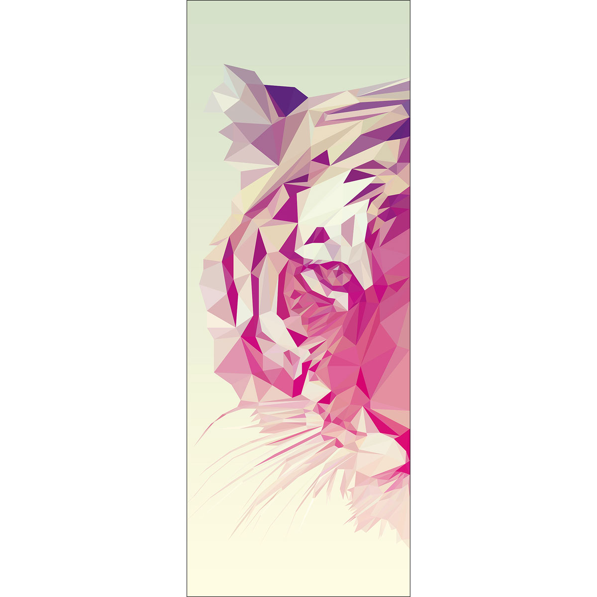 Canvas-Art, Polygonal Tiger 30x80 cm