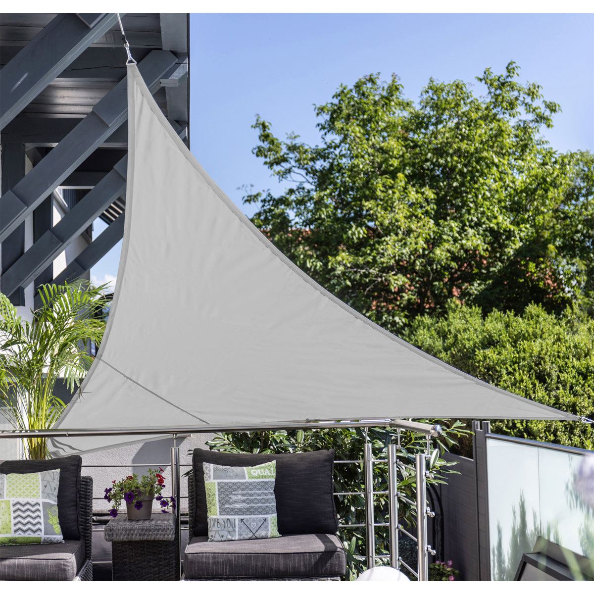 Dreieck-Segel Cannes 3 x 3 x 3 m grey