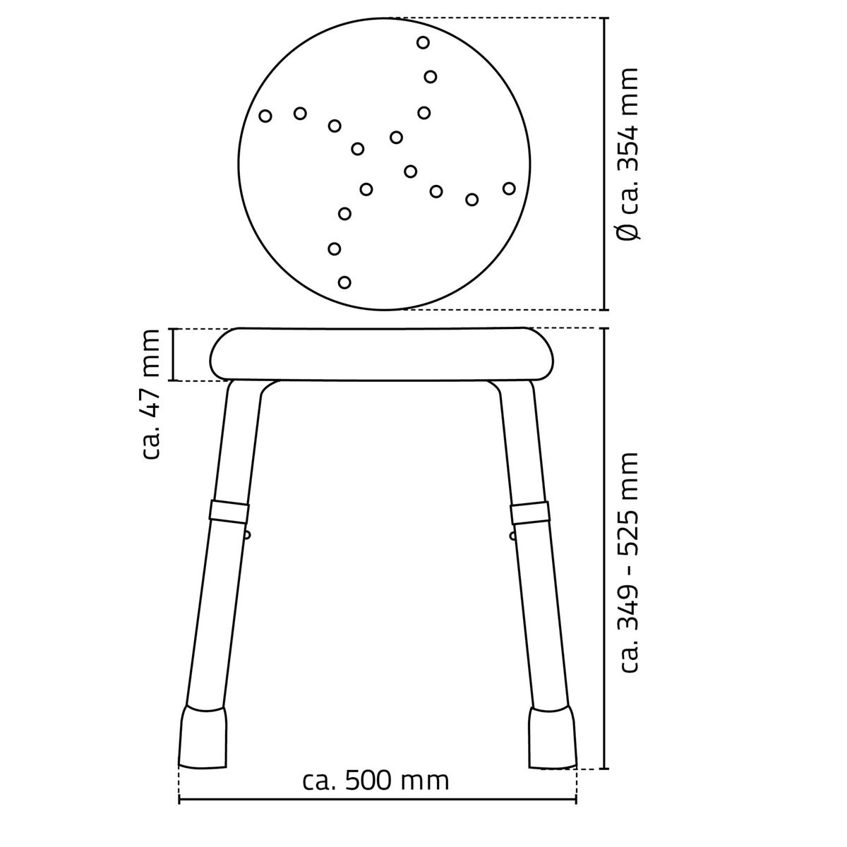 Ridder  Bad-Hocker höhenverstellbar Go weiß Bild 4
