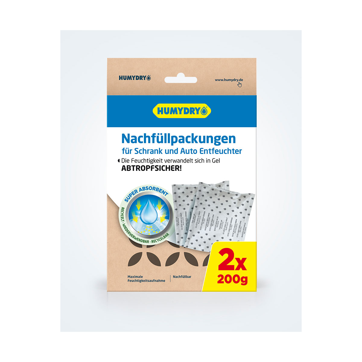 Humydry Luftentfeuchter Nachfüllpack Ecobox 200g 2er Set