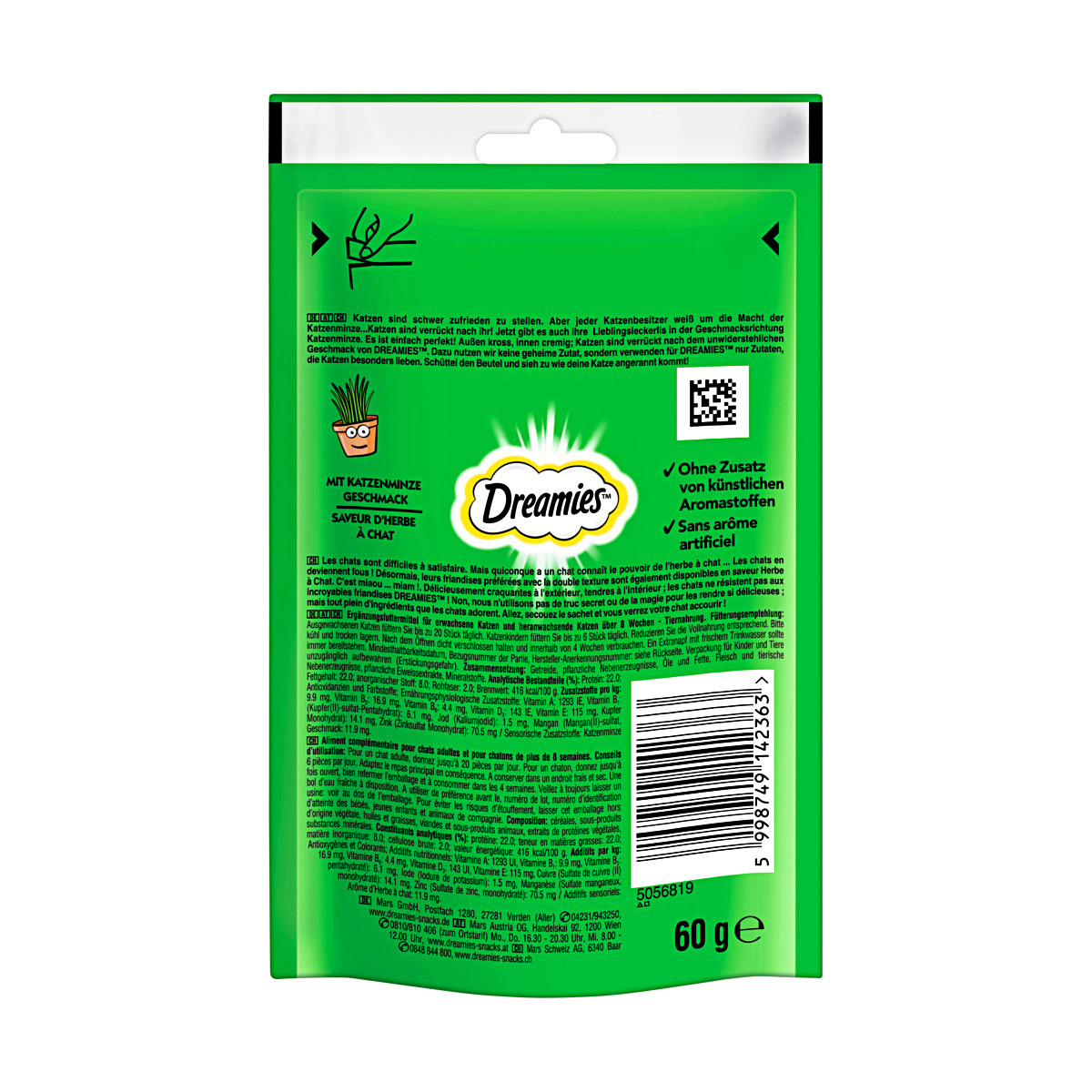 Katzensnack Dreamies mit Katzenminze Geschmack  60 g Bild 2
