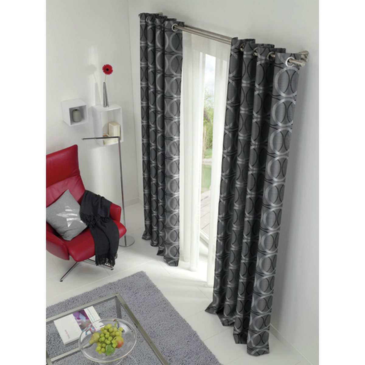 Gardinia Gardinenstange Chicago 160 cm mit Innenlauf II Durchmesser 20 mm Edelstahl-optik Bild 5