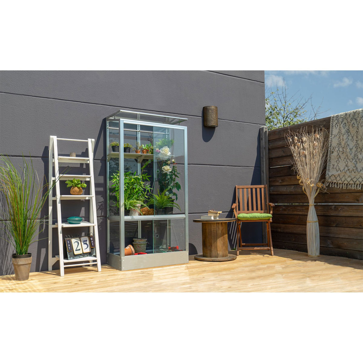 Vitavia Balkongewächshaus 350 0,35m² Stahlfundament silber