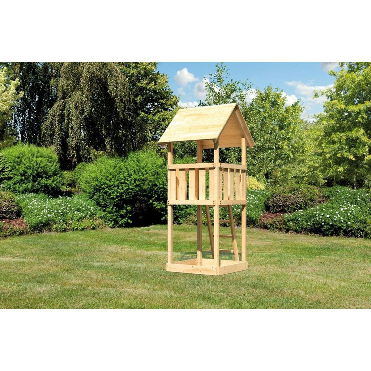 Karibu Spielturm Lotti naturbelassen