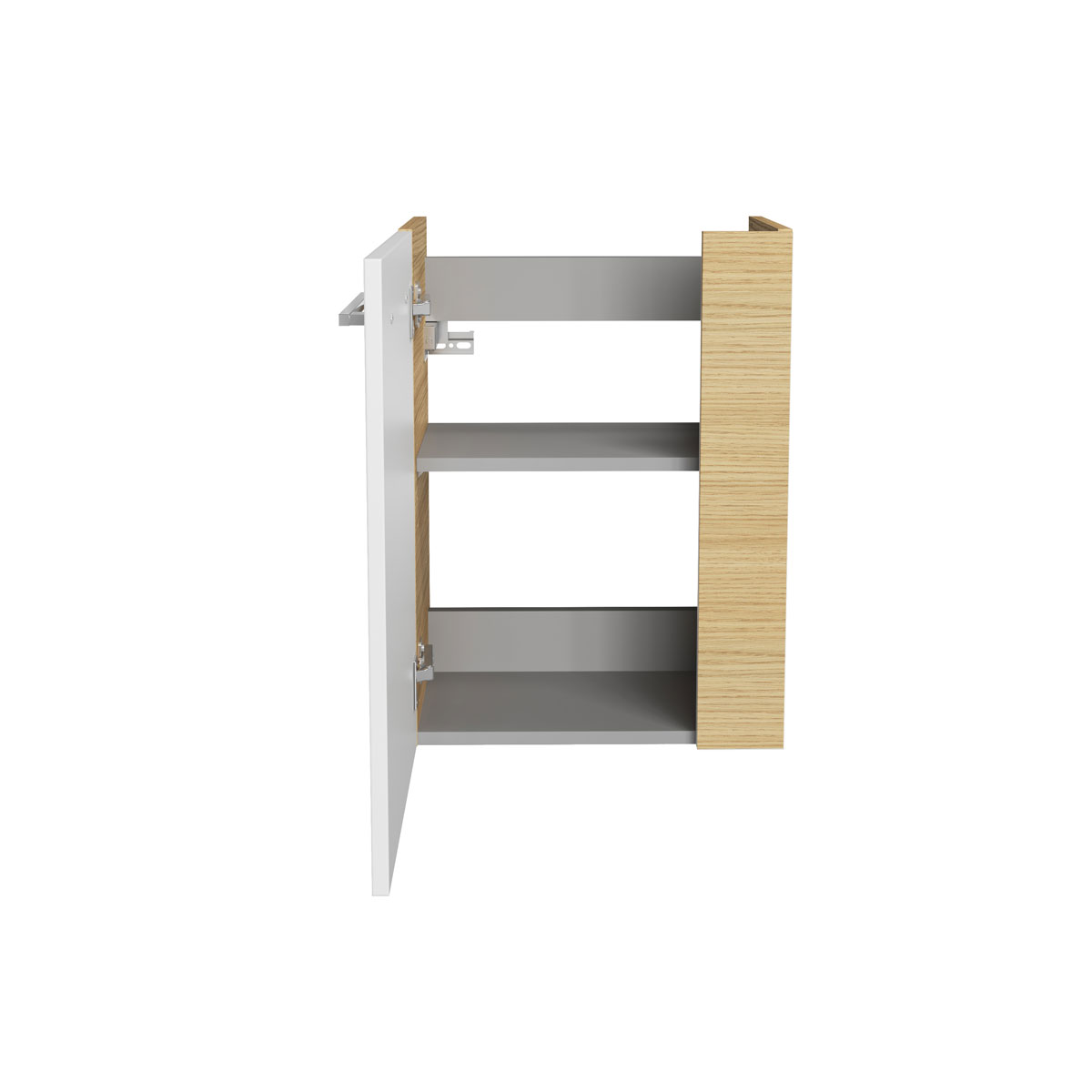 Fackelmann  Gäste-WC Waschtischunterschrank links SBC 440 x 600 x 243 mm Sandeiche/Weiß Bild 2