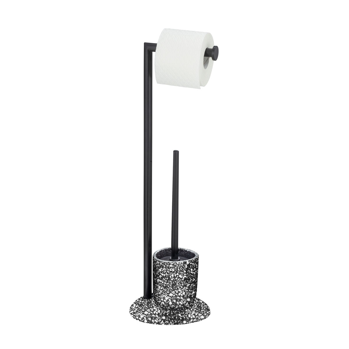 Wenko Stand WC-Garnitur Terrazzo inkl Rollenhalter und WC-Bürste Bild 1