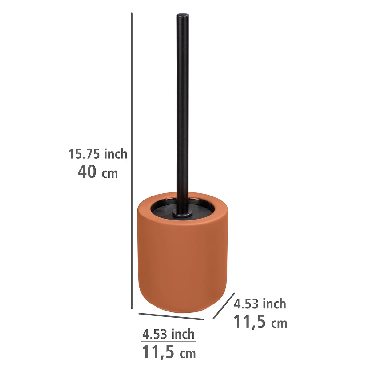 Wenko  WC-Garnitur Avellino Terracotta Keramik Bürstenhalter aus Keramik Bild 4