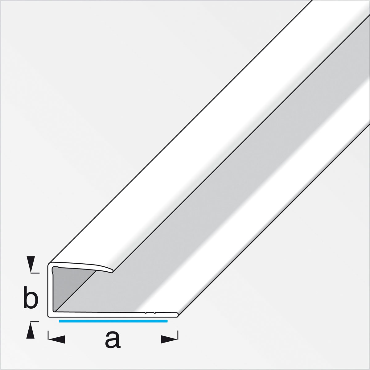 Alfer Einfass-Profil 14 mm 1m selbstklebend silber Bild 2