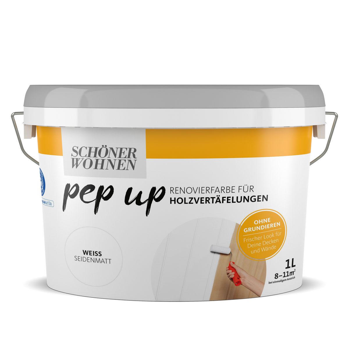 Schöner Wohnen Farbe pep up Holzvertäfelung weiß 1 L