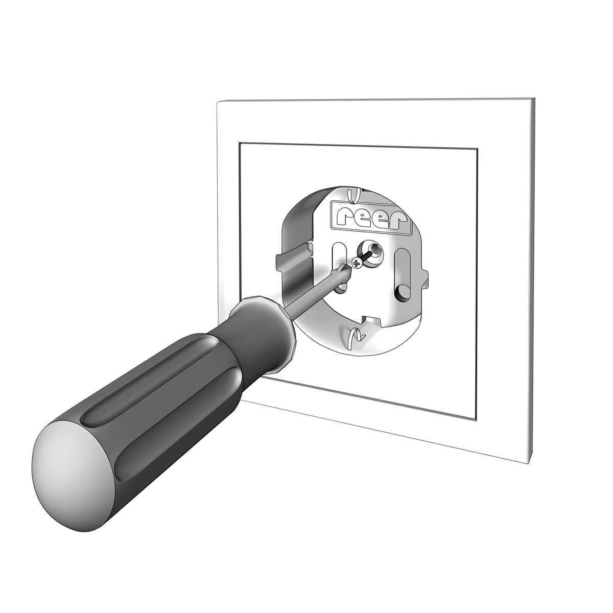 Reer Steckdosenschutz schraubbar weiß 10 Stück Bild 3