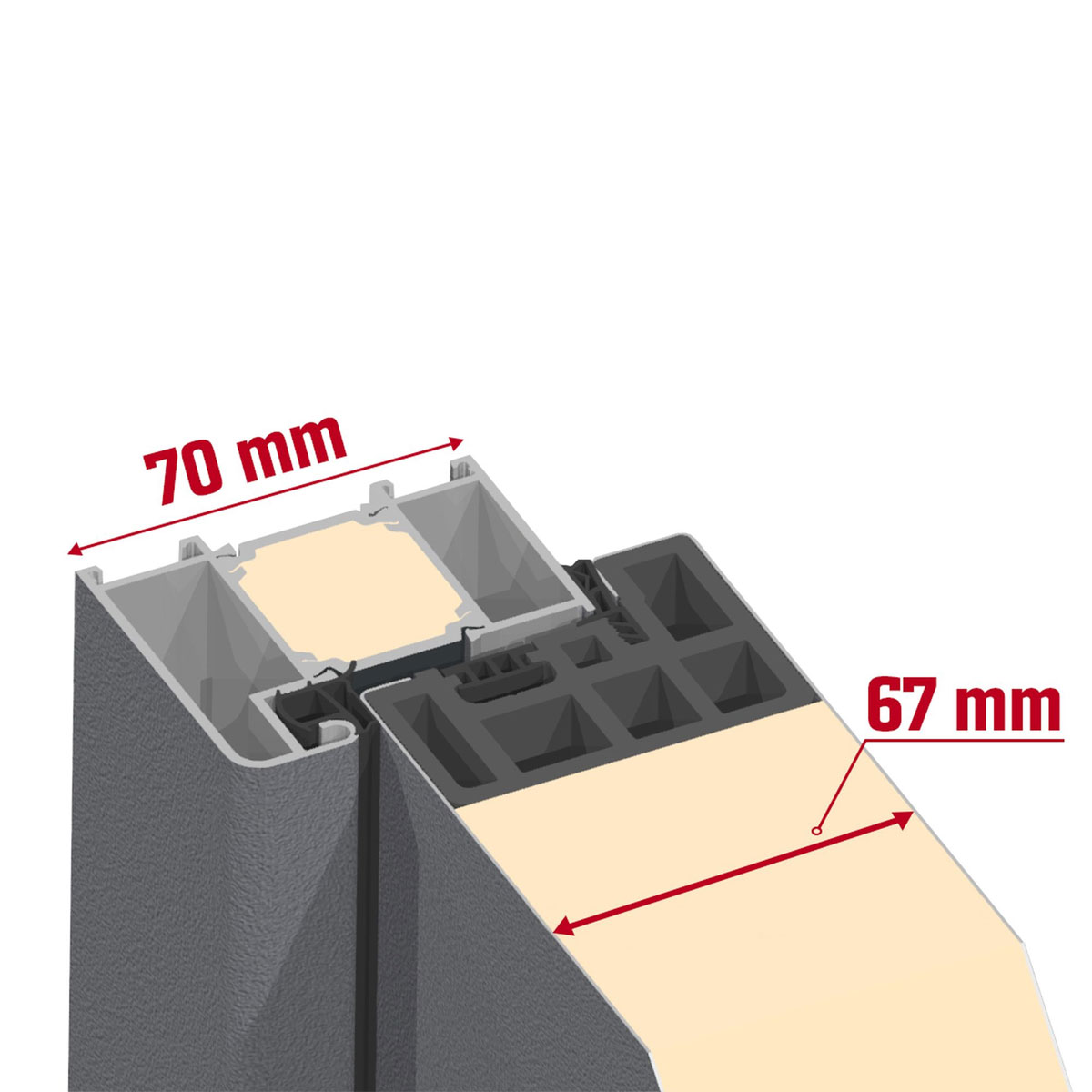 SplenDoor  Premium-Haustür Passivedoor Bergen RC2 energiesparend einbruchsicher anthrazit 100 x 200 cm links Bild 6