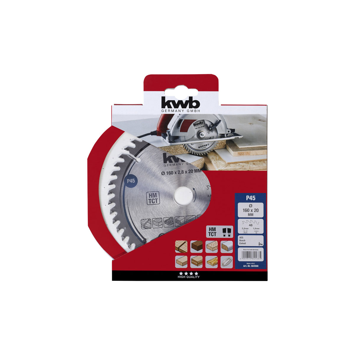 kwb  Präzisions-Kreissägeblätter für Handkreissägen Durchmesser 160x20 mm Bild 3