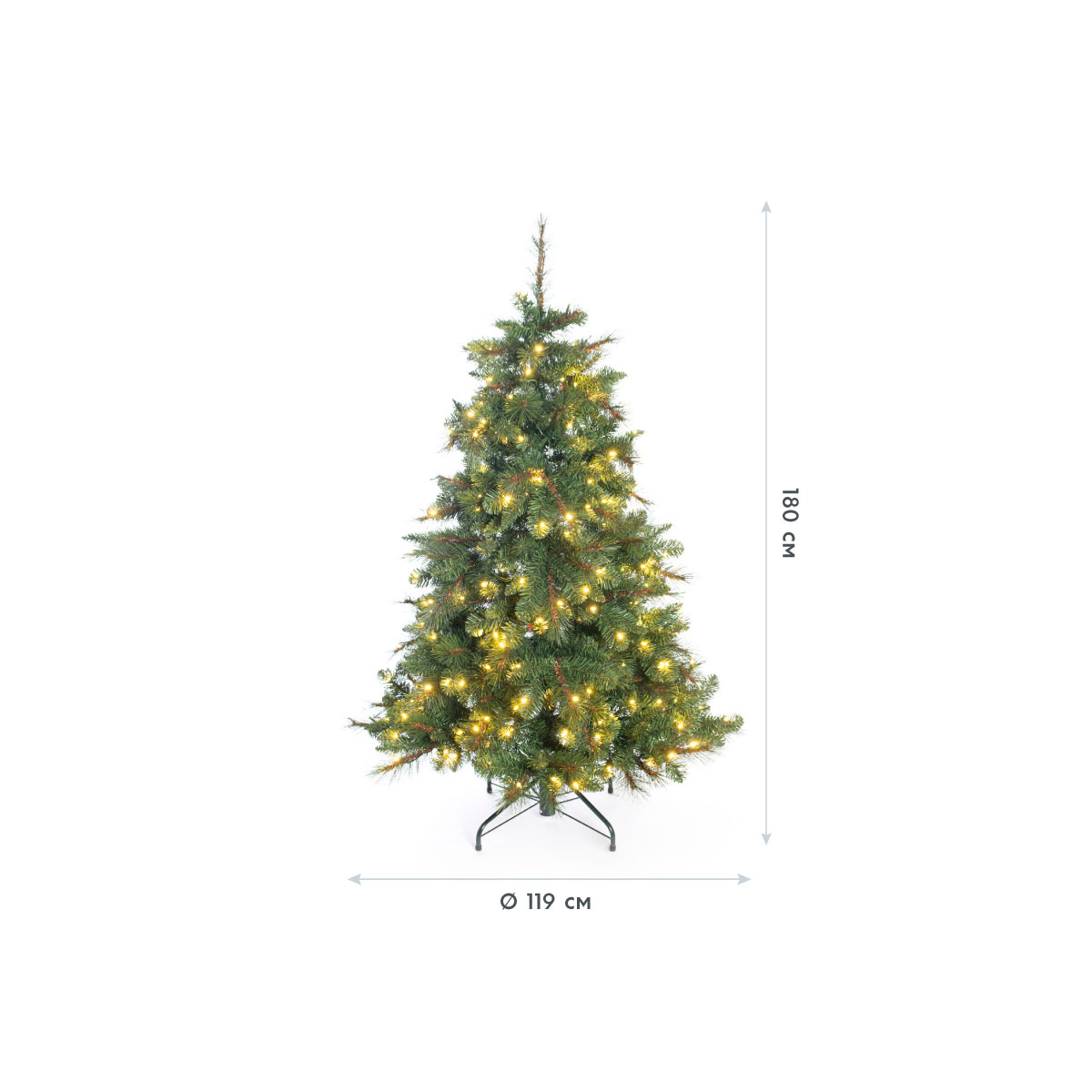 Künstlicher Weihnachtsbaum Mesa Fichte inkl. LEDs 180 cm Grün Bild 7
