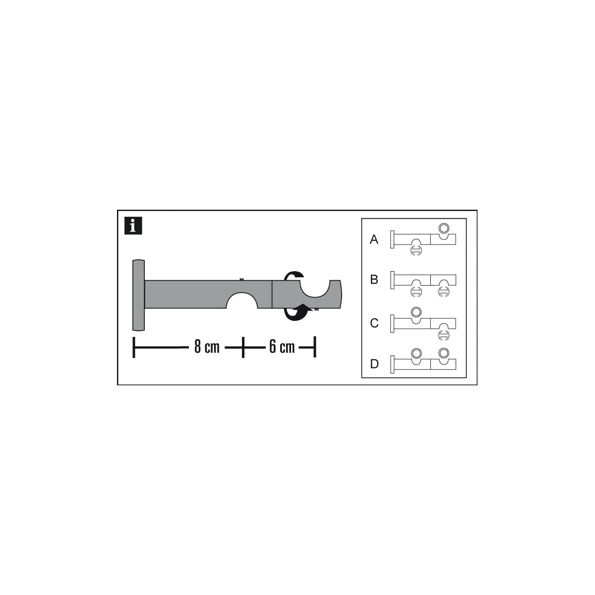 Gardinia Doppelträger Chicago 2 läufig für 20 mm chrom Bild 3