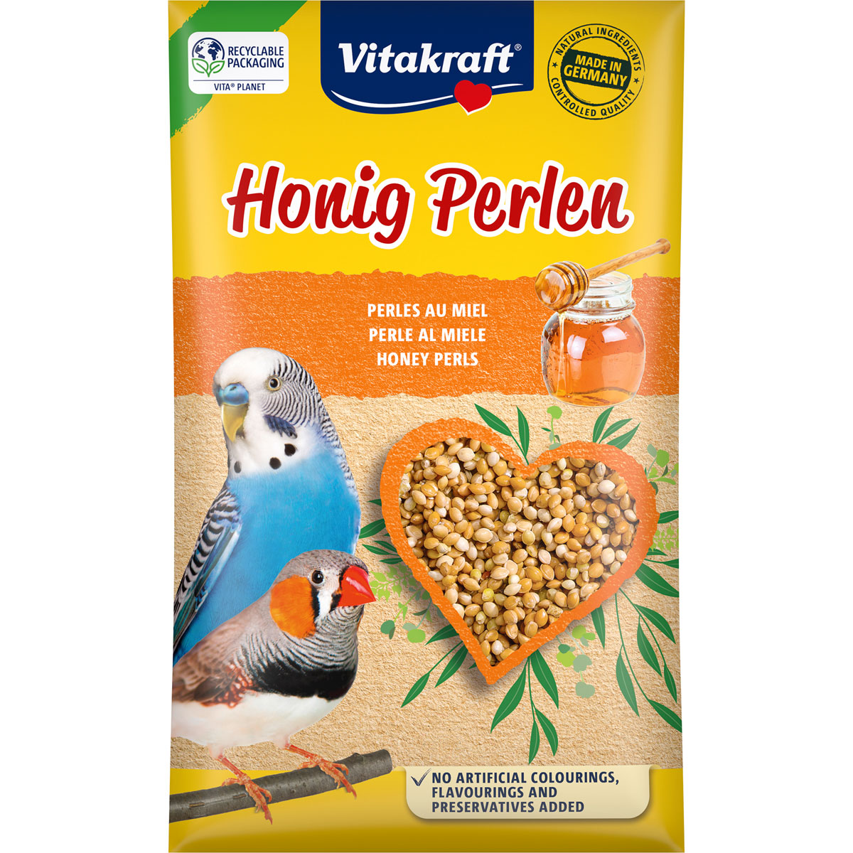Vitakraft  Honig-Perlen 20g Sittich Beutel