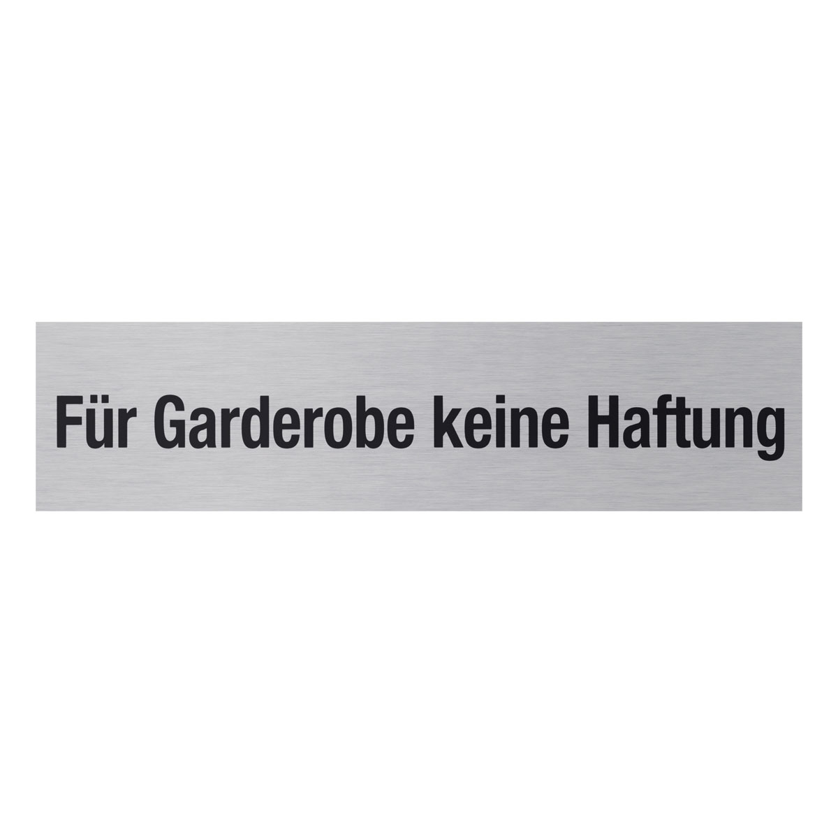 Metafranc Hinweisschild Für Garderobe Aluminium grau